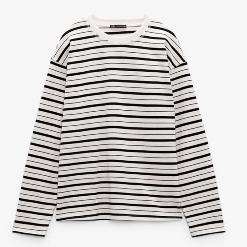 ZARA STRIPED SWEATSHIRT